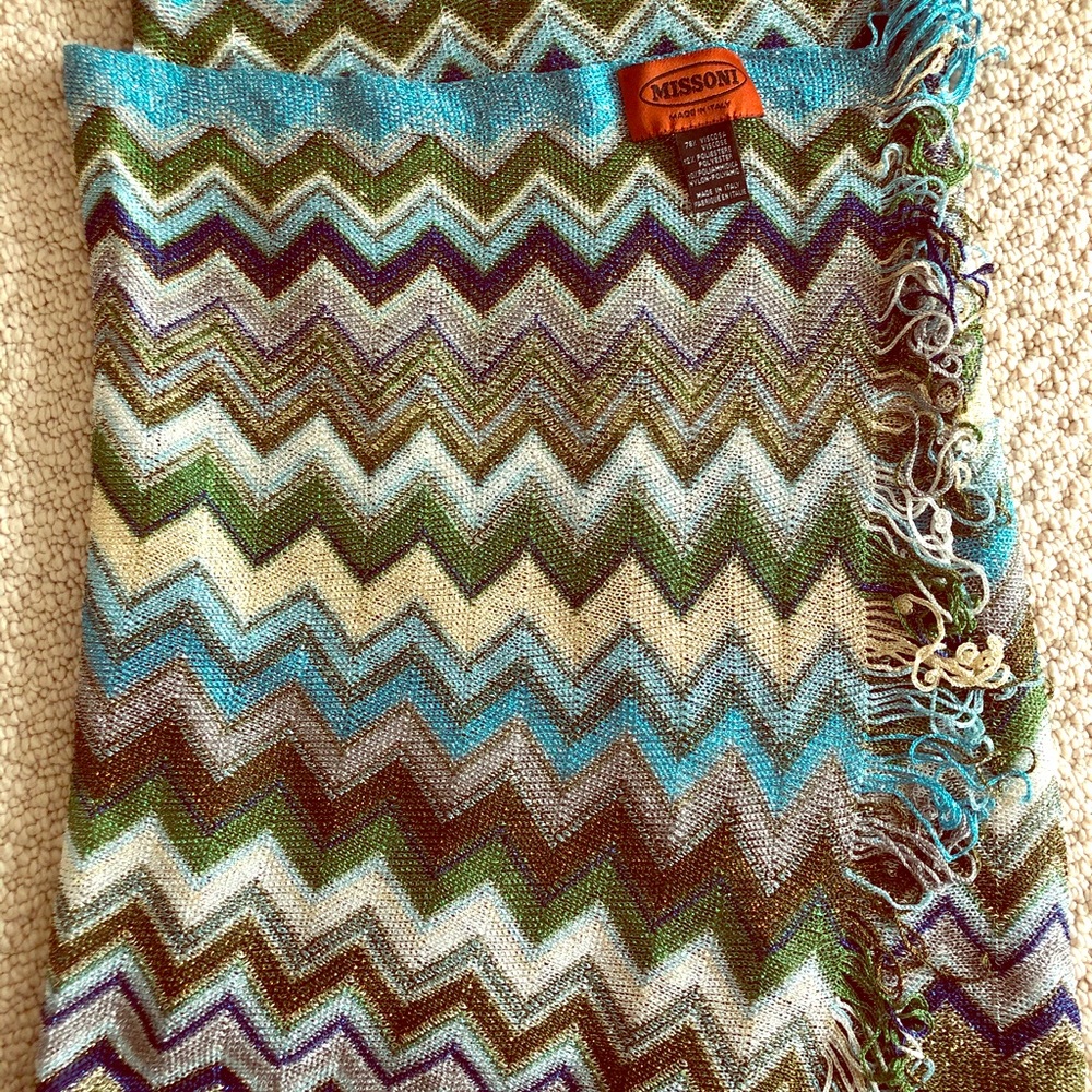 Missoni Multi Color Zigzag Scarf